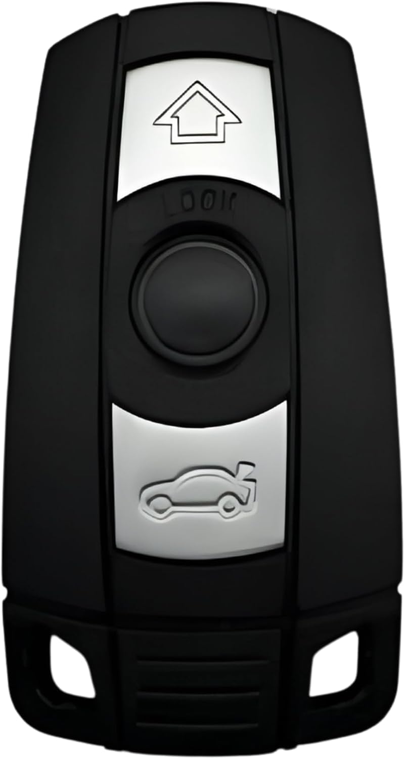 AutoHan Keys BMW E60 E90 E63 E70 E87 Serisi için 3 Tuşlu Boş Anahtar Kabı, Siyah Kumanda Kasası