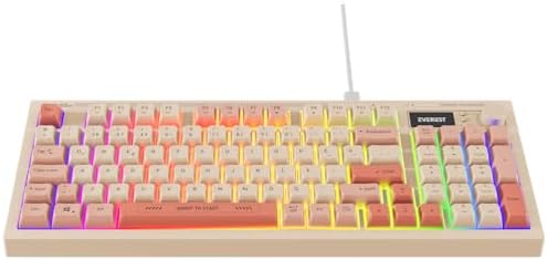KB-79 SILENT PRO Bej/Pembe/Turuncu SESSİZ RGB Q Membrane Oyuncu Klavyesi