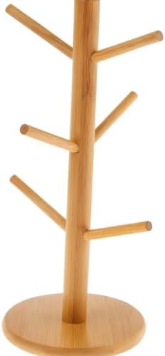 Alternative view of Ahşap Bambu Kupa Bardak Askısı 6'lı Stand Doğal Mutfak Tezgahı İçin Kupa Standı Bardak Tutucu Modern Dekoratif Dayanıklı Kolay Kurulumlu Organizer (Yuvarlak)