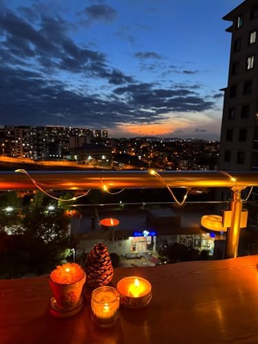 Kamp Işığı lambası, USB ile şarj edilebilir, 10 metre LED ortam ışıkları, kamp için IP67 su geçirmez, renkli ve sıcak aydınlatma [Enerji Sınıfı A]
