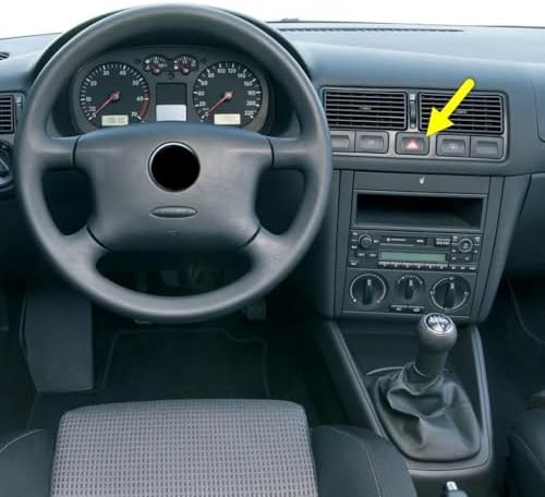 Alternative view of Kırmızı Üçgen Dörtlü Flaşör Düğmesi 1J0953235J VW ile uyumlu 1999-2005