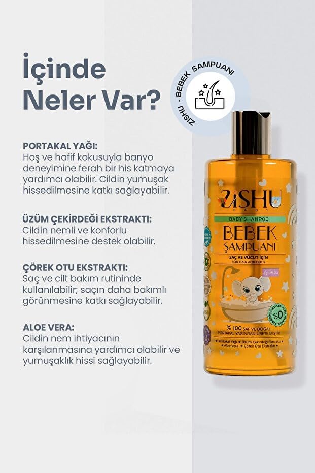 Zishu Bebek Saç ve Vücut Şampuanı 400 ml