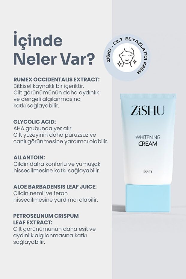 Zishu Cilt Beyazlatıcı Krem 50 ml