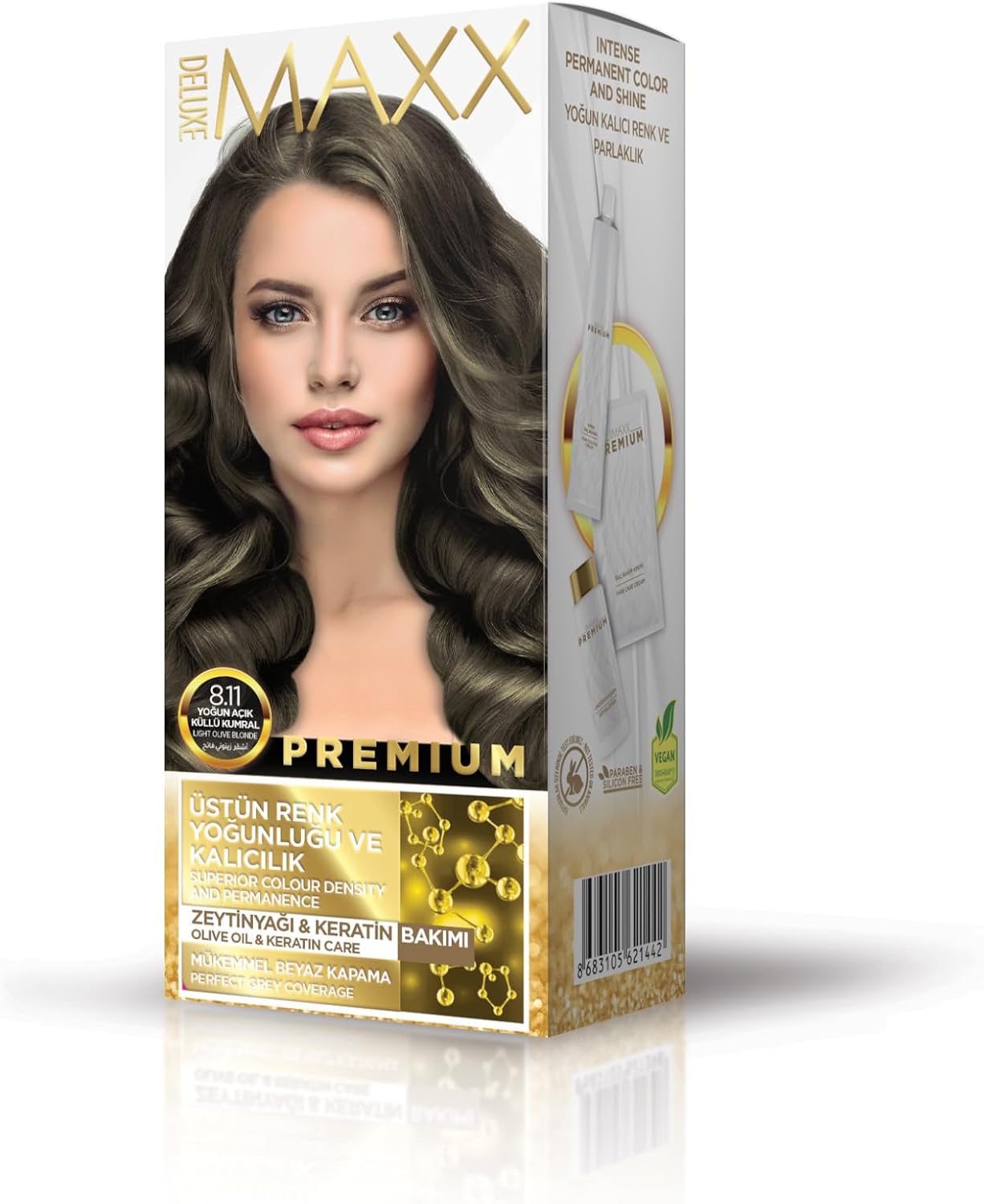 Premıum Yarı Kit Set Saç Boyası 8.11 Yoğun Küllü Açık Kumral