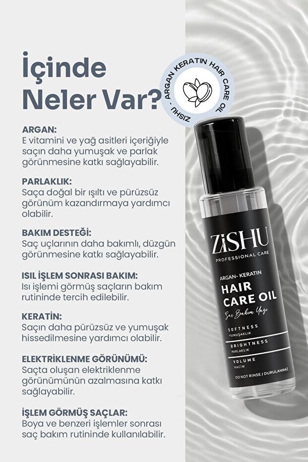 Zishu Argan Keratin Saç Bakım Yağı 125 ml
