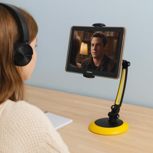 Alternative view of Tablet Standı Telefon Tutucu Folding Ayarlanabilir Max 10 İnch Masaüstü Tablet Telefon Standı Bumb-lebee Sarı-Siyah | JHD103