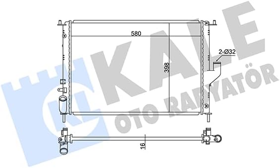 Su Radyatörü Al/Pl/Brz Duster, 05, Mcv,, Sandero 08, Lada Largus KAL 348685