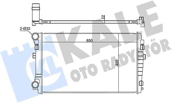 Su Radyatörü Al/Pl/Brz A3 1.2-1.4, 1.6 Tdi, Golf VII 1.2-1.4, 1.6 Tdi 12 650X395X22 - KAL 345840