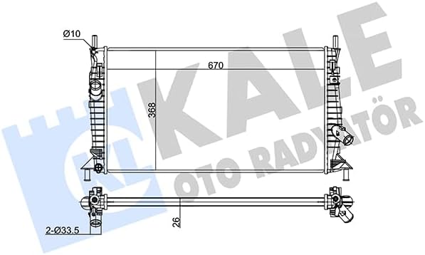 Su Radyatörü Al/Pl/Brz Focus 1.6 Tdci 03-10, C30, C70, S40, V50 KAL 356300
