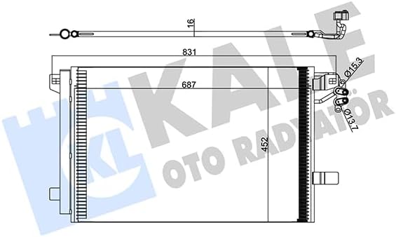 Klima Radyatörü VW MultIV an V 2.0 Tdi 09-15, Transporter V 2.0 Tdi 09-15 KAL 342480