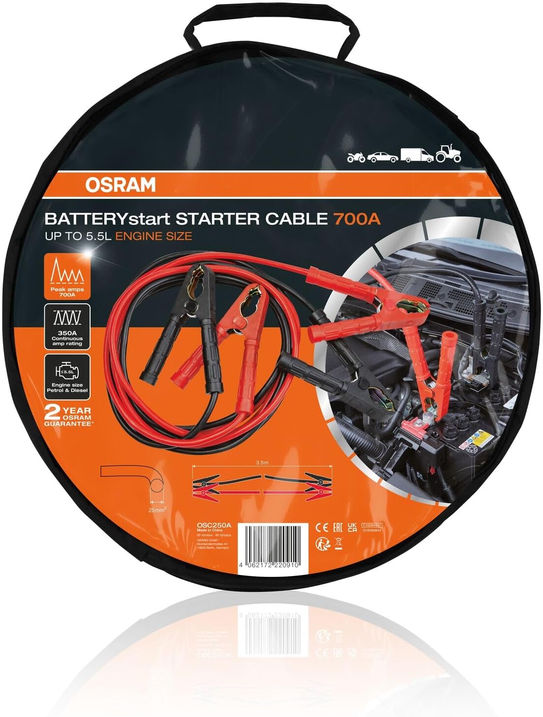 Alternative view of Akü Takviye Kablosu Batterystart Starter Cable 700A OSR OSC250A