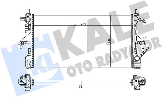 Su Radyatörü Al/Mknk 24Mm Jumper, Boxer Mt KAL 355665
