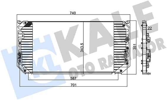 Klima Radyatörü Kondenser Al/Al Corolla 1.6 Si, 1.8 Gt Ae 101 92-97 KAL 345820