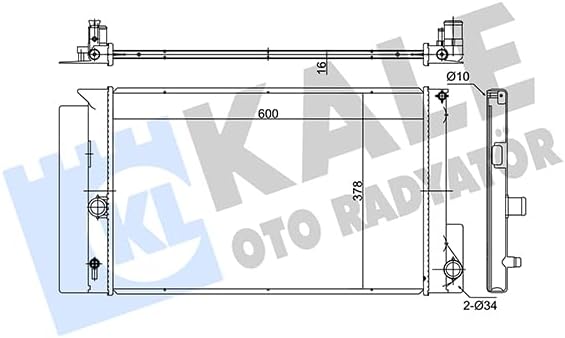 Su Radyatörü Al/Pl/Brz Auris E15 1.4-1.6 07-12, 1.8 09-12, E18 1.3 12-18, 1.6 12-18, Avensis 1.6-1.8-2.0 08-18, Corolla E18 1.3-1.6 13-18, verso 1.6-1.8 09-18 600X378X16Mm KAL 372000