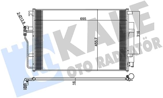 Klima Radyatörü Sprinter 906 0616 VW Crafter 0616 KAL 343025