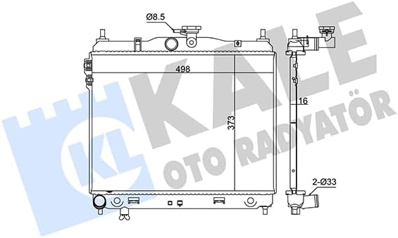 Su Radyatörü Al/Pl/Brz Getz 1.3-1.6 03-05 KAL 346150