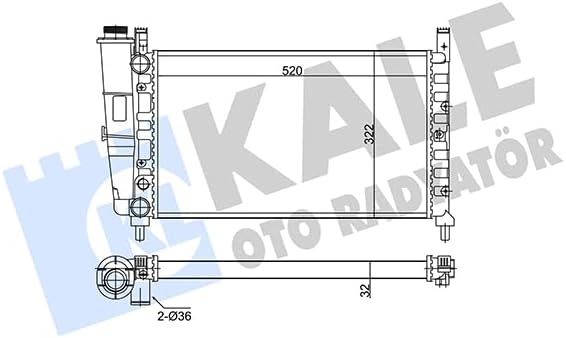 Su Radyatörü Uno 70 1.4/1.5Ie 1.6 88 Mt Nac Mekanik 520X322X32 KAL 342265