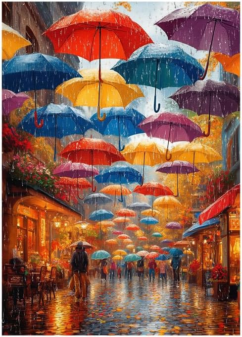 Alternative view of 1000 PARÇA - RAINY UMBRELLA STREET (YAĞMURLU ŞEMSİYELİ SOKAK)