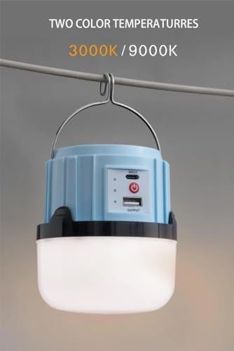 Alternative view of Solar Işıldak Şarjlı Kamp Feneri Usb + Çift Renk Yanma Askılı Solar Kamp Lambası 30W