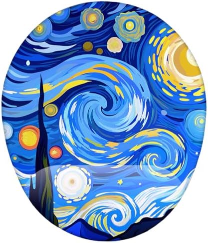 Yıldızlı Gece İllüstrasyon Bilek Destekli Mouse Pad
