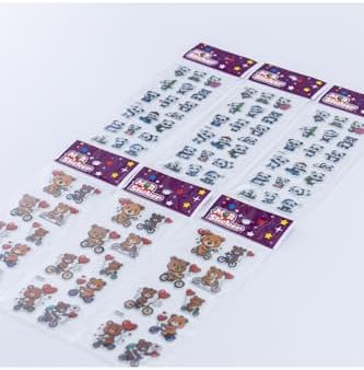 Alternative view of 6 adet kabartmalı yapışkan sticker, sevimli panda ve ayılar