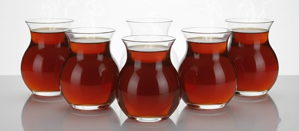 Keyfi Ala 6’lı Kulpsuz Termisil Borosilikat Cam Çay Bardağı Seti – Dayanıklı Şeffaf Cam, Zarif ve Modern Tasarım, 6 Adet Cam Bardak Takımı (6)