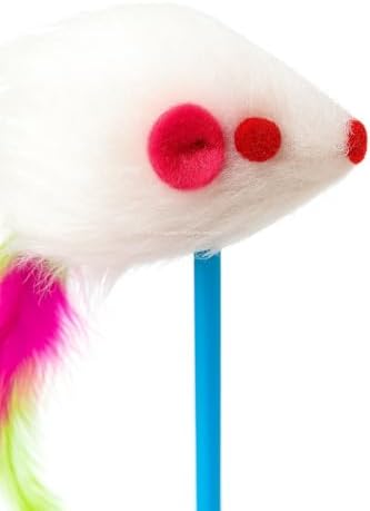 Alternative view of Hacı Yatmaz Peluş Fareli Kedi Oyuncağı Renkli Kuyruklu Denge Toplu Sallanan Refleks Geliştirici Kedi Oyuncağı Eğlenceli Fiziksel Aktivite Oyuncağı
