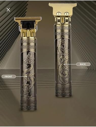 Alternative view of Metal Gövdeli Tıraş Makinesi – T-Bıçaklı Saç, Sakal ve Ense Kesme Makinesi, Şarjlı Profesyonel Trimmer, Lazer Çizim ve Epilasyon Öncesi Bakım İçin Tıraş Makinesi