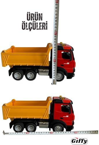 Uzaktan Kumandalı Damperli Kamyon Full Fonksiyon Şarjlı İş Makinesi Kamyonet 5 Mod Ses Efekt Işıklı