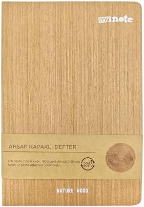 14X21 Spiralli Bambu Kapak Defter