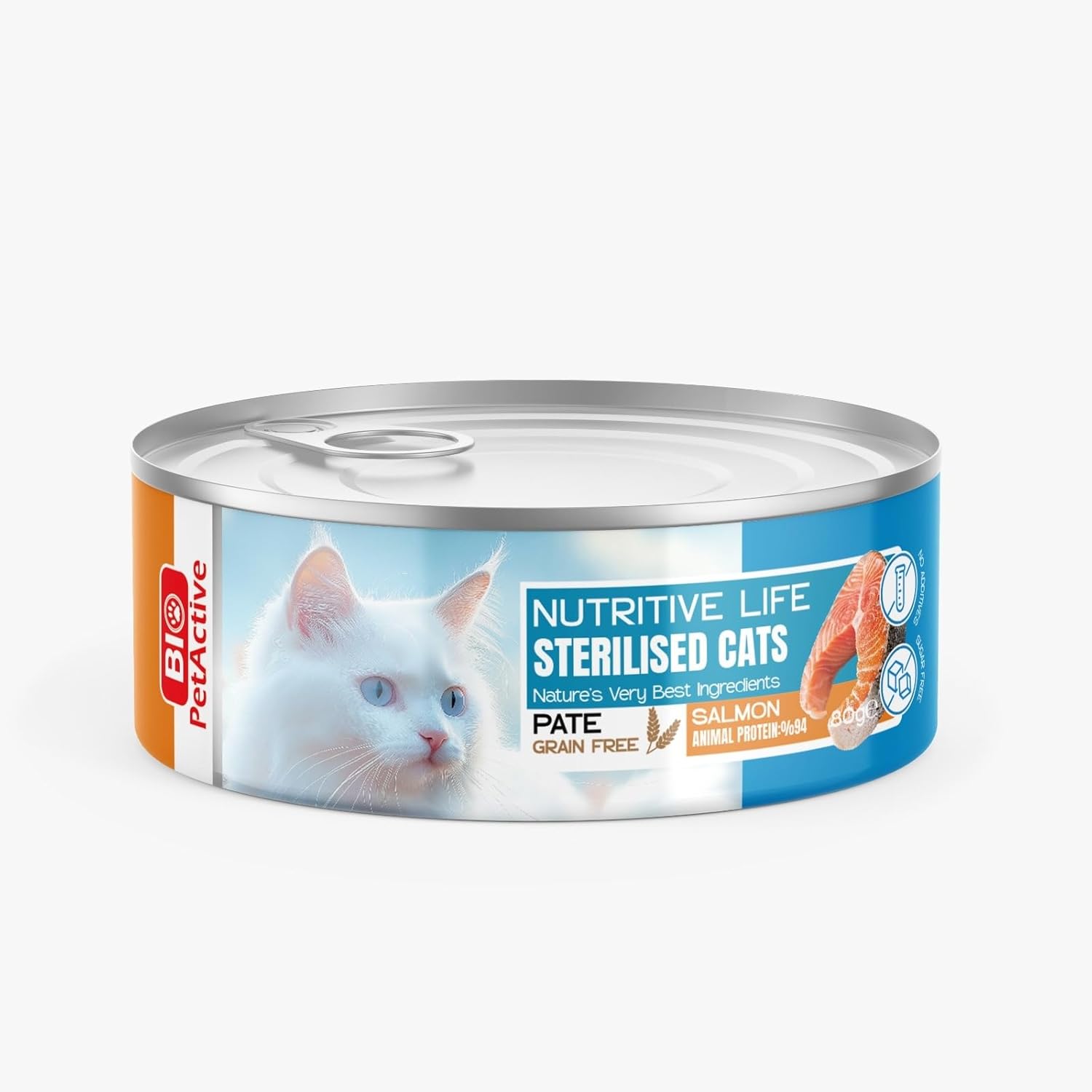 Alternative view of Bio PetActive Nutritive Life Kısırlaştırılmış Kediler için Somon Etli Ezme (24 x 80 gr)