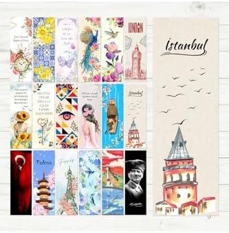 18 adet karışık kitap ayracı seti
