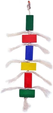 Zilli Renkli Ahşap Kuş Oyuncağı 18 cm