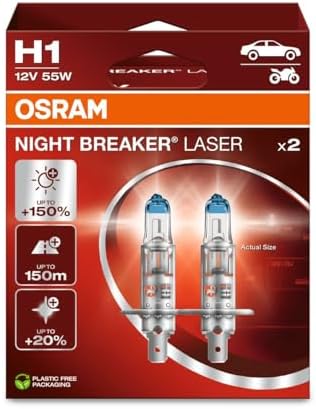 Alternative view of Ampul H1 Nl 55W 12V P14.5S5X2Boxtrqr2B Night Breaker Laser - OSR 64150NL-2HB