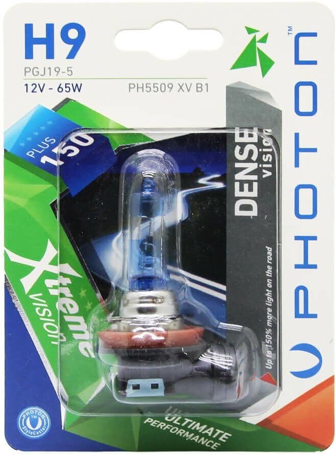 PHOTON Ampul H9 12V 65W Xtreme Vision +%150 Fazla Işık (Tekli Blister) PHT PH5509 XV B1