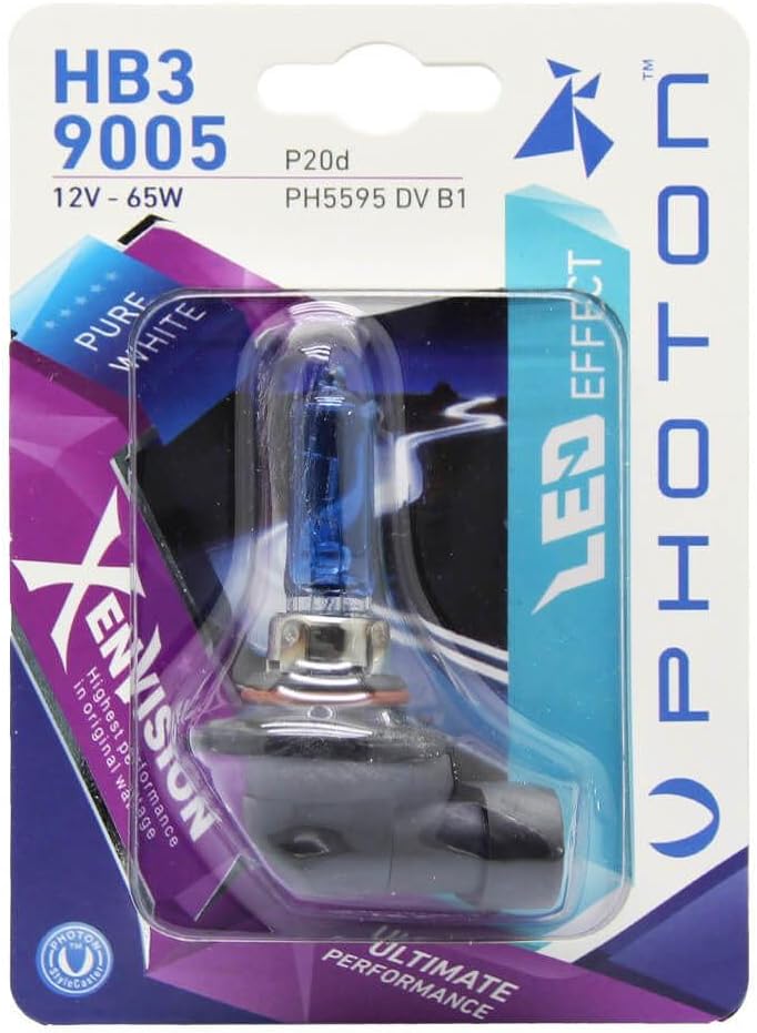 PHOTON Ampul Hb3 9005 12V 65W Xen Vision (Tekli Blister) (Beyaz Işık) 6000K PHT PH5595 DV B1