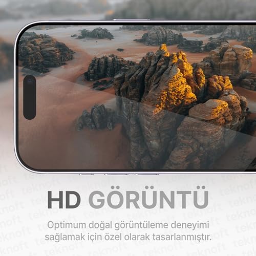17 için Kolay Kurulum Kitli Takılırken Camın Altında Kesinlikle Toz Bırakmayan Ekstra Güçlendirilmiş Tam Koruma Sağlayan Pürüzsüz Lazer Kesim Premium Ekran Koruyucu Kırılmaz Cam