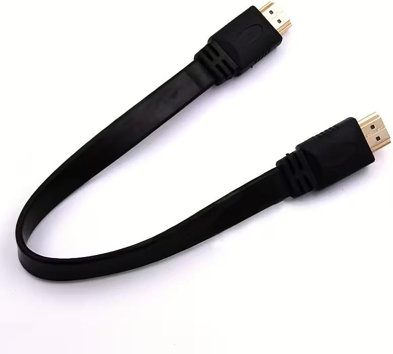 Yassı Flat Slim Hdmi Kablo Uyumlu 4k Full Hd 4k 60hz 2.0 Uyumlu 4K 60p çözünürlük uyumlu 18 Gbps veri aktarım hızı, ethernet kanallı (0.5 METRE)
