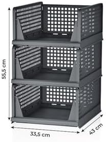 Life 3 lü Kayar Raf Organizer Gri Dolap İçi Kıyafet Aksesuar Düzenleyici 45x35 cm MIT1263