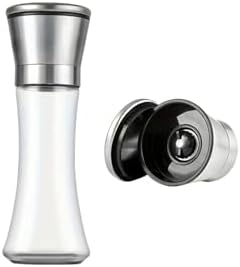 Life 2li Büyük Boy Metal Krom Kapaklı Cam Tuz Karabiber Değirmeni Gümüş Tuzluk Biberlik MIT1245