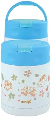 Çelik İçli Termos 350 Ml Mavi Çelik Kaşık İle Tx-6129