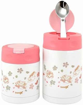 Çelik İçli Termos 350 Ml Pembe Çelik Kaşık İle Tx-6129