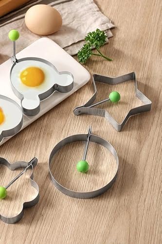Metalik Daire Şeklinde Omlet Yumurta ve Kalıbı