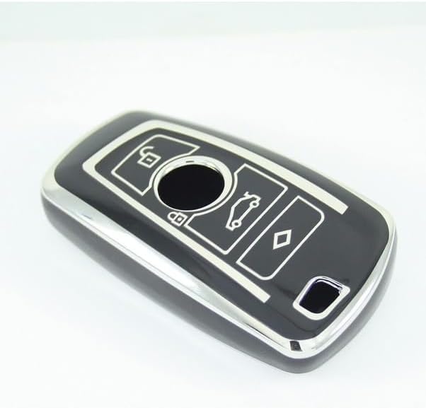Alternative view of AutoHan Keys BMW Anahtar Kılıfı, Siyah Gümüş, 1 3 5 7 Serisi X1 X3 X4 X5 F10 F15 F16 F20 F30 F18 F25 M3 M4 Modelleri için Koruyucu Kılıf