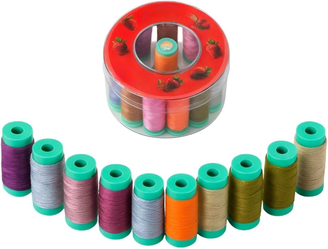 Alternative view of Dikiş İpliği Seti – 120 Numara Polyester, 12 Renkli 4 cm Bobin | Dayanıklı, Parlak ve Yüksek Kaliteli Dikiş İpi
