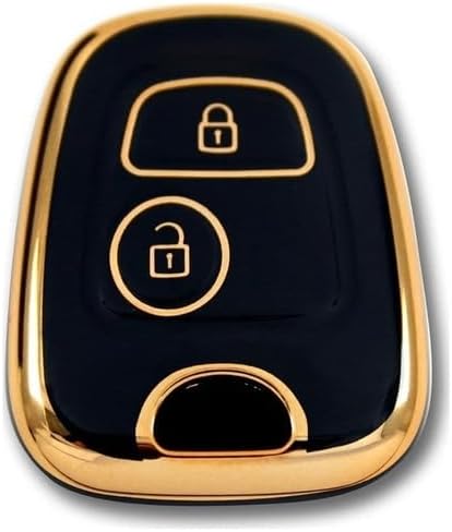 Alternative view of AutoHan Keys 206 106 Partner C1 C3 Berlingo için Siyah Altın Anahtar Kumanda Kılıfı, 2 Düğmeli