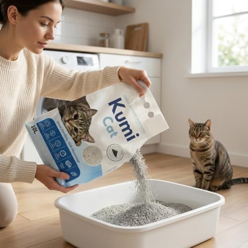 Eko-Premium Aktif Karbonlu Topaklanan Tozsuz Bentonit Kedi Kumu, 10 L