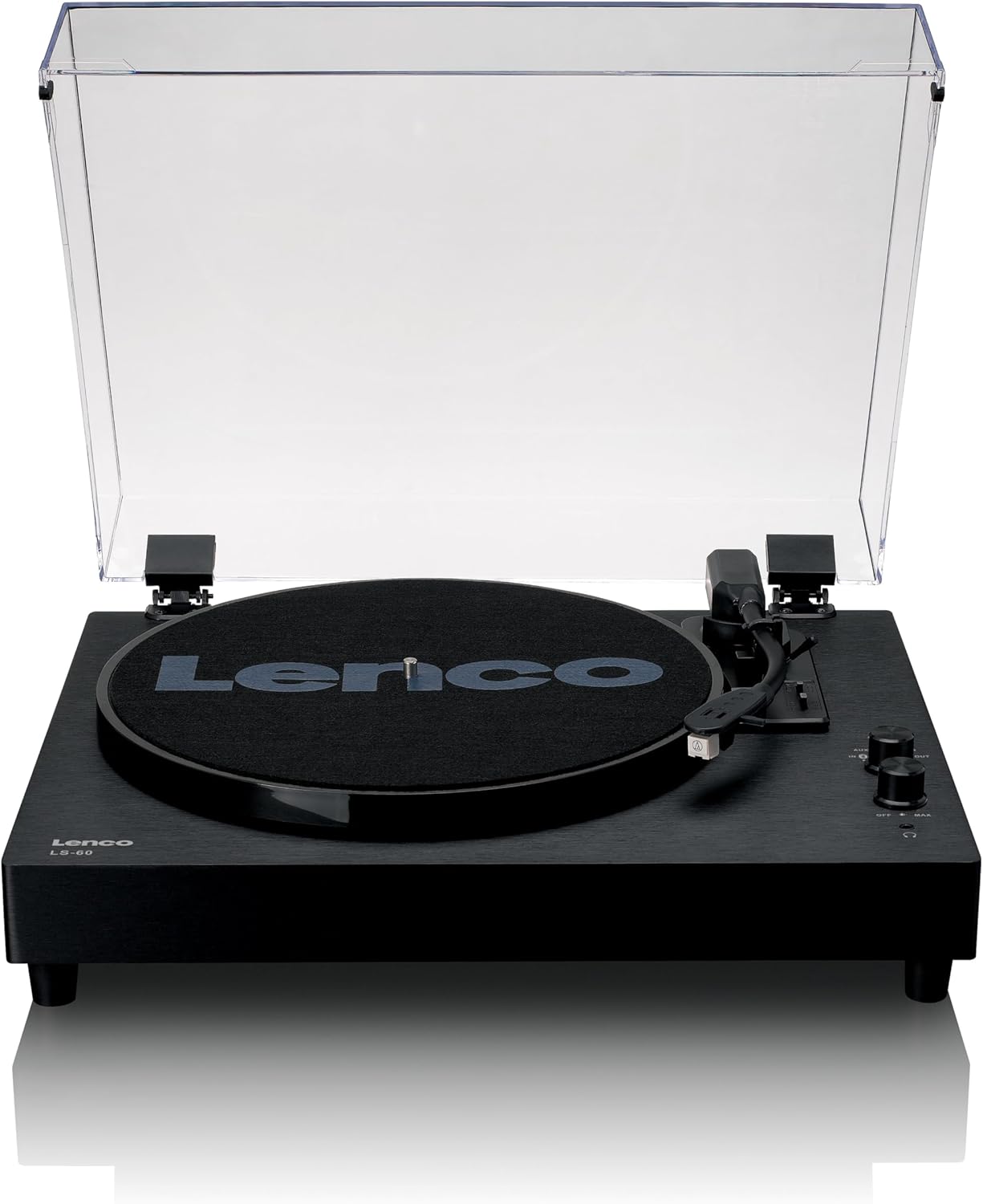 Alternative view of Lenco LS-60 Hoparlörlü Ahşap Döner Tabla - Bluetooth Alma ve Verme - AT-3600 MMC - 3 Hız 33/45/78 RPM - 2x5 W - Metal Kol - RCA Çıkışı - Toz Kapağı