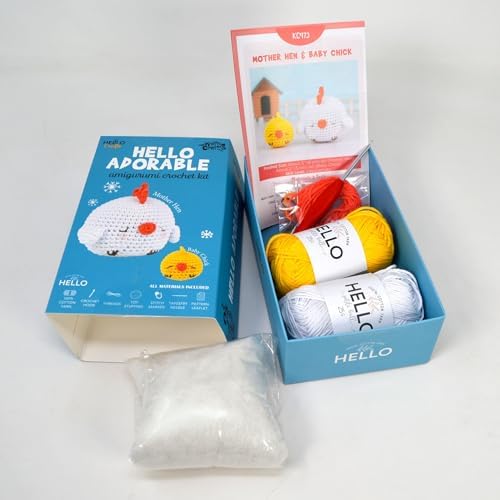 Hello Adorable Amigurumi Tığ İşi Kit Anne & Bebek Civciv