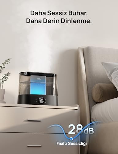 Alternative view of Dreo Akıllı Nemlendiriciler Yatak Odası İçin, Üstten Dolumlu 4L Süper Büyük Nemlendirici, 28 dB, 36 Saat Çalışma Süresi, Dokunmatik/Uygulama/Ses Kontrolü, İç Mekanlar İçin Soğuk Sisli Nemlendiriciler